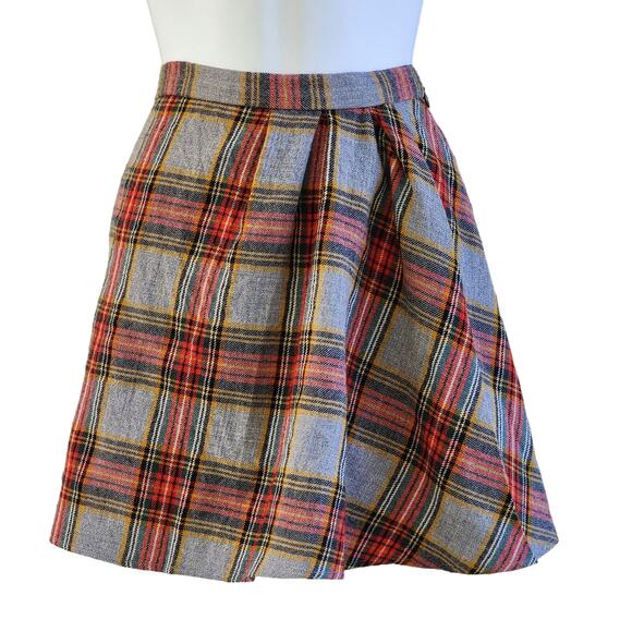J. Crew Fireside Tartan Plaid Mini Skirt 4 Wool Winter Fashion Preppy Academia - Picture 1 of 10